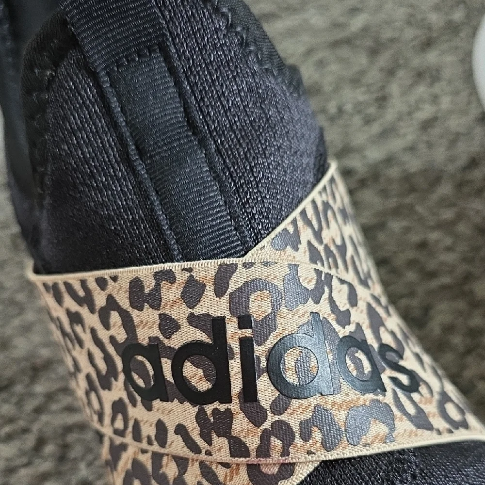 Adidas Women's Black and Brown Leopard Sneakers - Picture 2 of 4